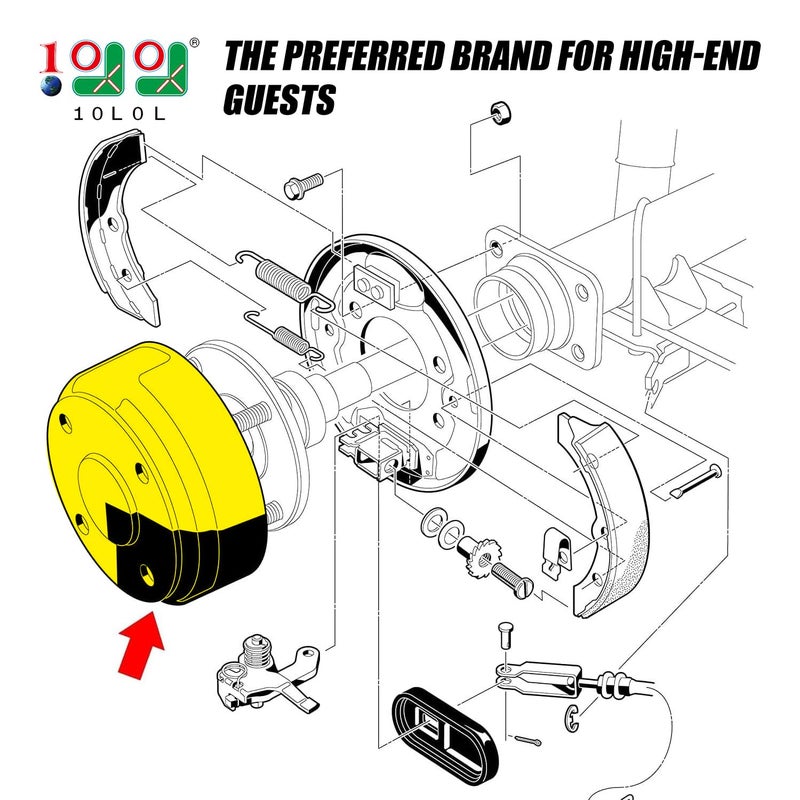 9.99WORLD MALL Golf Cart Brake Drum fit for Golf Cart Club Car DS (1995-up) & Precedent (2004-up), Brake hub Replacement Part 1017911-01 1018232-01 - Image 2